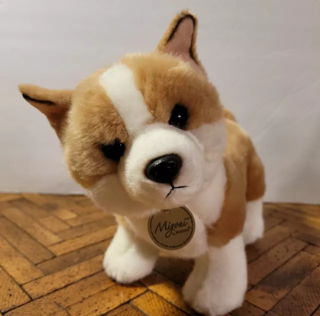 New AURORA MIYONI Stuffed Plush Toy CORGI Animal PUPPY DOG Tan Cream Soft Cuddle