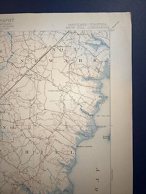 1901 USGS topo map Snow Hill Quadrangle Maryland Stockton Greenbackville 5