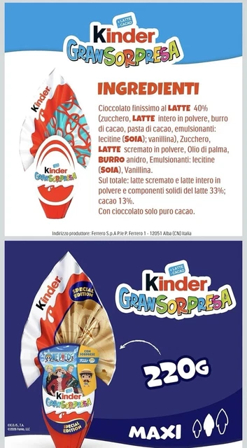 UOVO DI PASQUA 2026 Kinder Special Edition One Piece Sigillato ...