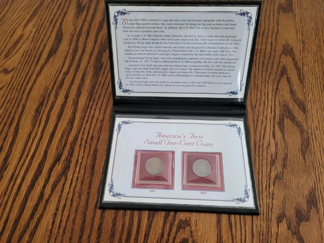 America's First Small One Cent Coin Set Postal Commemorative Society Flying Eagl