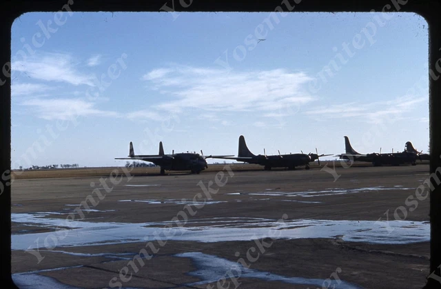 sl72  Original slide  1950's Red Kodachrome Korean war airplanes 172a