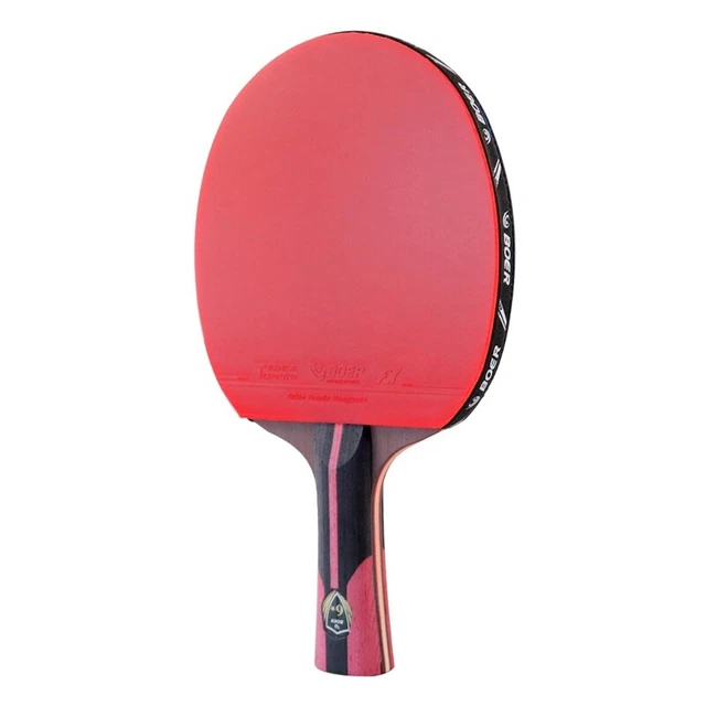 BOER 1 Piece Table Tennis Paddle Table Tennis Racket Horizontal Grip Red F4U2