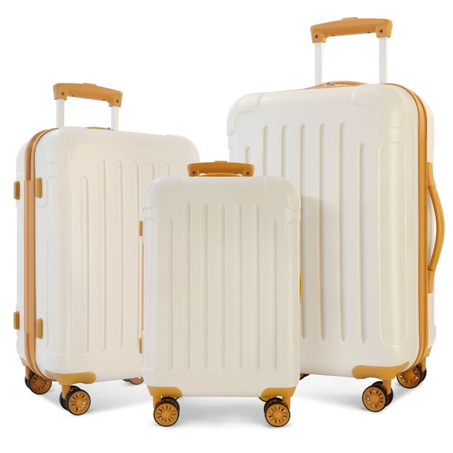 3 Piece Luggage Set Suitcase Spinner Hardshell Lightweight W/ TSA Lock 20"24"28"