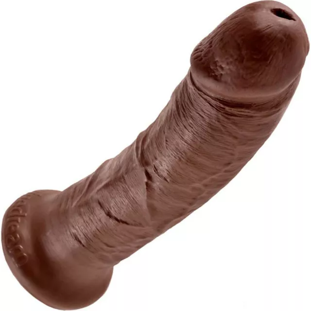 Fallo vaginale king cock realistico dildo vaginale con ventosa 8 brown