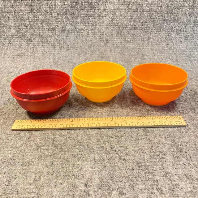 3 VINTAGE TUPPERWARE Bowls Pedestal Oriental Bowls 1436 No Lids £13.78