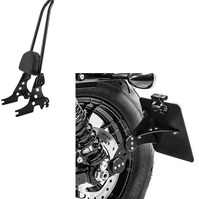 SET SISSY BAR + Side License Plate Holder S2 £217.73 PicClick UK