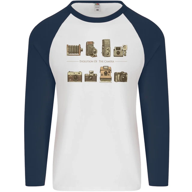 T-shirt da baseball L/S fotocamera fotografica Evolution Photographer uomo