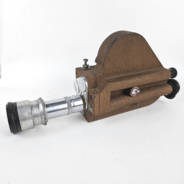 PATHE SUPER 16 Vintage Film Camera Running Motor Dallymeyer 6" F/3.5 Telephoto