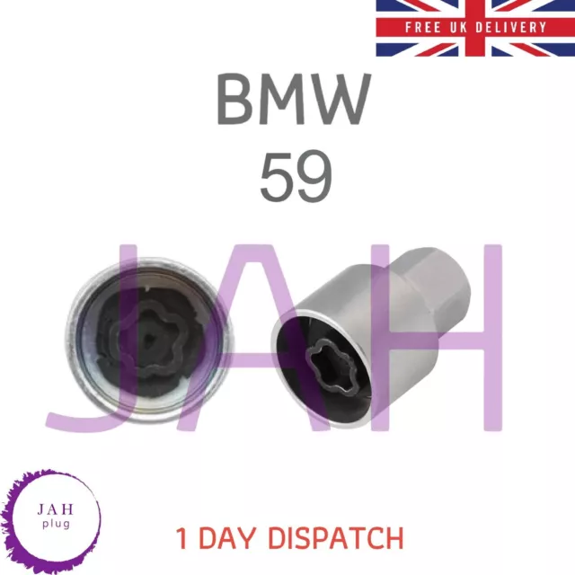 BMW 17mm Tuerca de Rueda Cierre Perno Seguridad Master Llave Número 59 Enchufe,