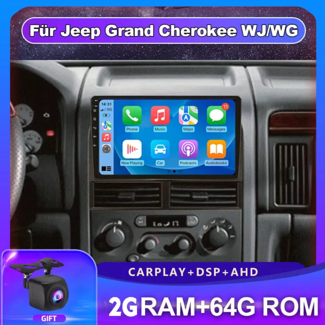 Für Jeep Grand Cherokee WJ/WG Autoradio GPS Android 13 Navi DSP RDS CarPlay 64GB