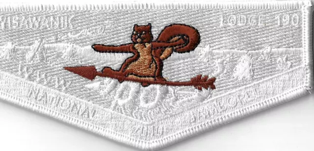 OA Wisawanik Lodge 190 2010 National Jamboree Flap WHT Bdr. [MX-9986]