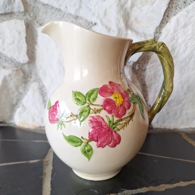 Franciscan Desert Rose Pitcher Vintage 1940s 64oz Jug 8.5 in California USA