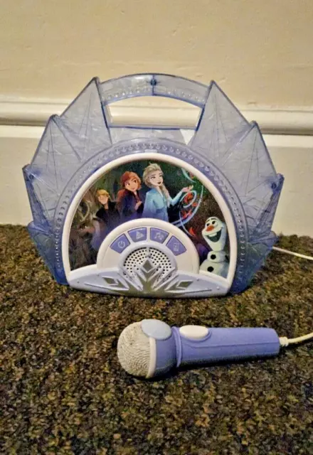 FROZEN 2 Karaoke Sing Along Boombox With Microphone Light Up Singing Disney