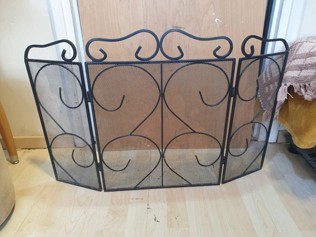 Pannello piastra schermo vintage metallo tripla rete 3 camino protezione schermo anteriore