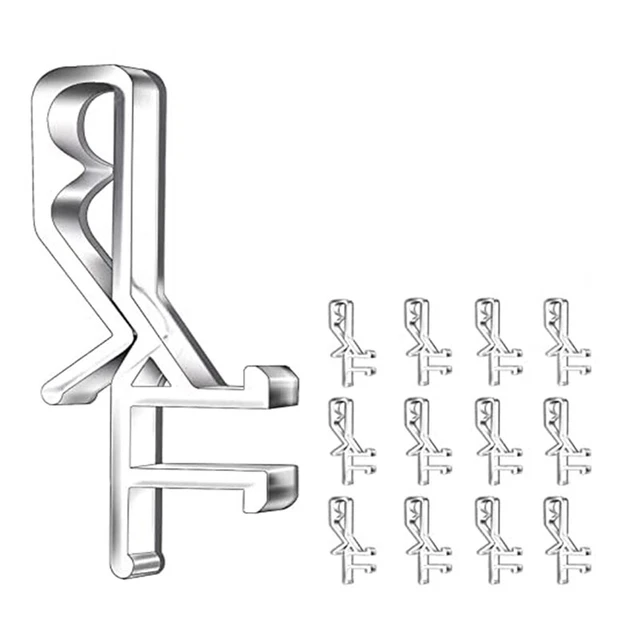 Hidden Channel Volant Clips, 1-7/8"" Transparent Volant Clips Au9967