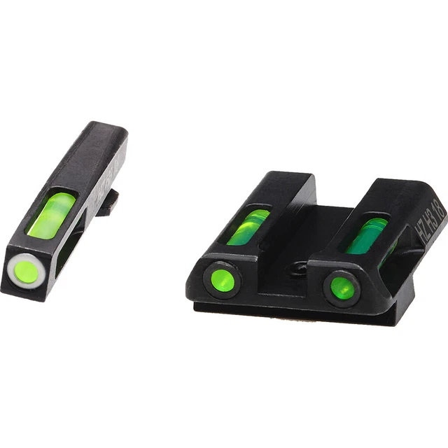 Hiviz Litewave H3 Handgun Sight Glock 42/43 Green Litepipes W/ White Front Ring