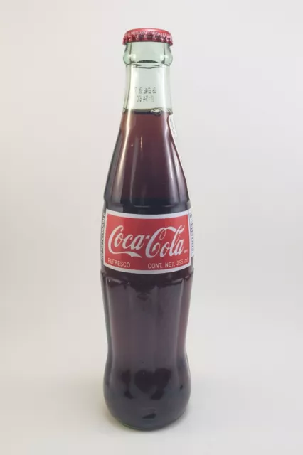 Vintage 2002 Coca-Cola Green Glass Bottle Mexico 355 ml Green Bottle Full 9 ¾”