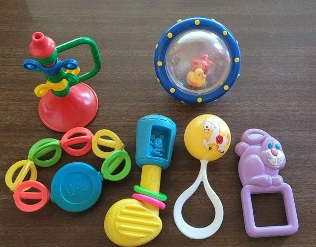 Evenflo, Disney, Mattel, The First Years Avon, Discovery Toys - Lot of Rattles +