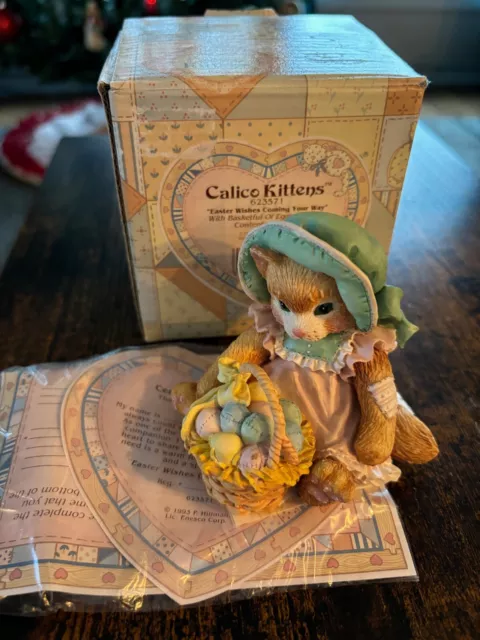 1997 Calico Kittens "Easter Wishes Coming Your Way" By Priscilla Hillman