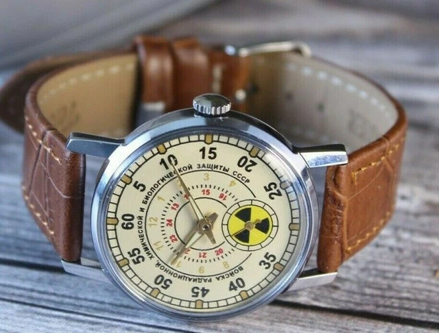 POBEDA ZIM TRUPPE Chimiche Orologio da uomo meccanico sovietico