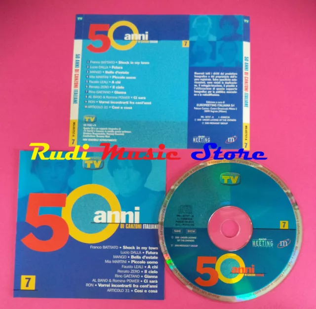 CD 50 ANNI DI CANZONI ITALIANE 7 compilation GAETANO RENATO ZERO no lp mc(C2)10*
