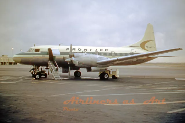 Frontier Airlines Convair 580 N73140 at DEN in May 1967 8"x12" Color Print