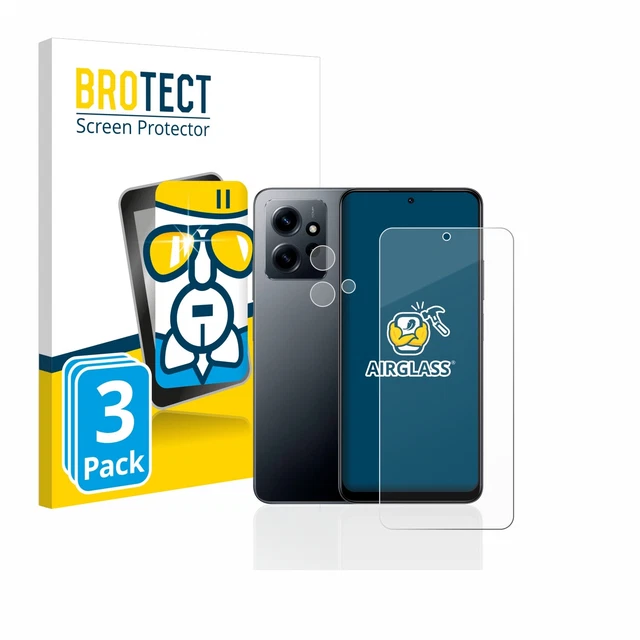 3x BROTECT Panzerglasfolie für Xiaomi Redmi Note 12 4G (Display+Kamera) Schutz