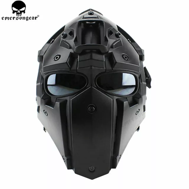Tactical Helmet CF Game Full Face Goggle Mask Airsoft Paintball Protective 5 Len