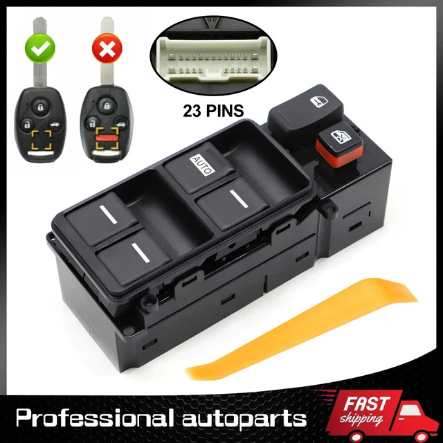 2013 Honda Accord Driver Side Mirror Driver Side Master Power Window Switch For 2008-2012 Honda Accord - Direct Fit Replacement (Black) 2008 Accord Window Control - Foto 3