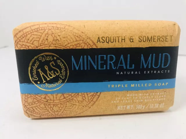 barra de jabón de barro mineral Asquith & Somerset triple fresado 300 g/ 10,58 oz Natura