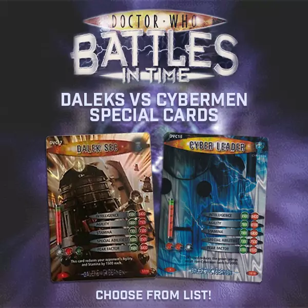 Doctor Who Battles in Time DALEKS VS. CYBERMEN SPECIAL Cards