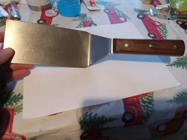 Dexter Russell S8696 Wood Handle 6 x 3 Offset Hamburger Turner"