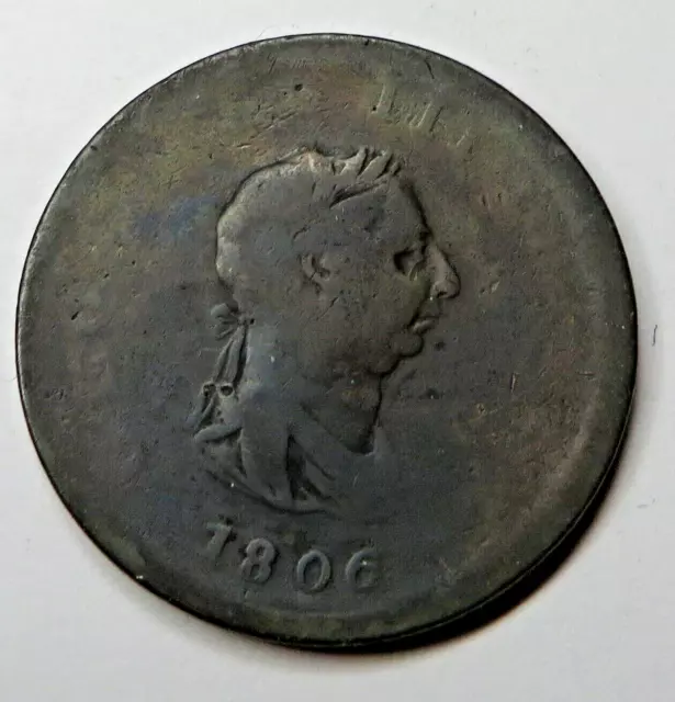 Great Britain Farthing 1806 Copper KM#661