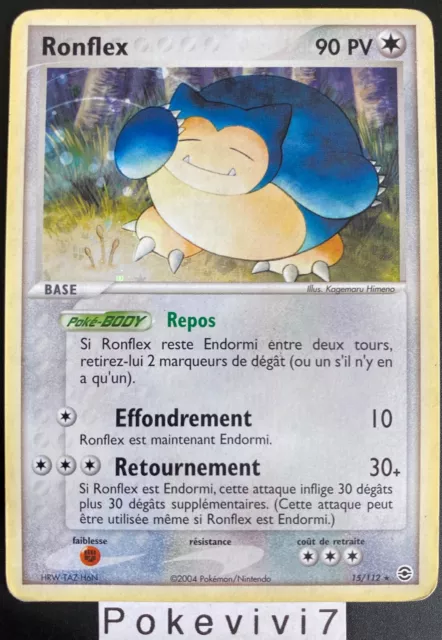 Pokemon Card RONFLEX 15/112 Holo Reverse Block EX Red Fire Green Sheet FR