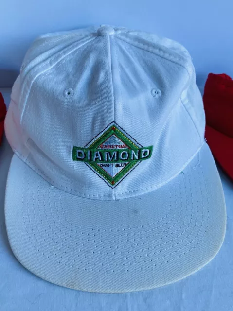 CARLTON Diamond Draft Been Mens Vintage Advertising Promotional Snapback Hat Cap