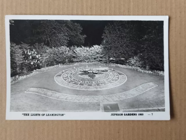 " The Lights Of Leamington" Jephson Gardens 1953 Vintage Postcard, Unsent