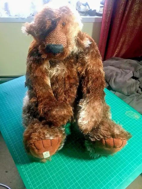 VINTAGE UNIQUE DEANS Ltd EDITION JOINTED MOHAIR BEAR - SCRUFF - 20" - #15 OF 500