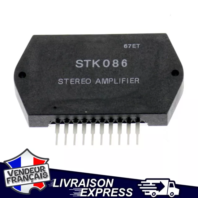 Stk086 Amplificateur Audio Stereo Hybrid Ic Zip10 (1665)