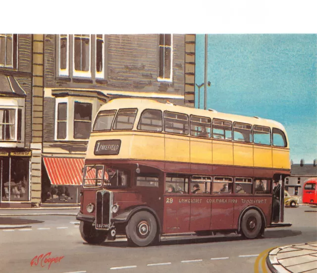 Old Bus  Postcard Lowestoft Corporation  Large Size  Unused  Very Good Mint