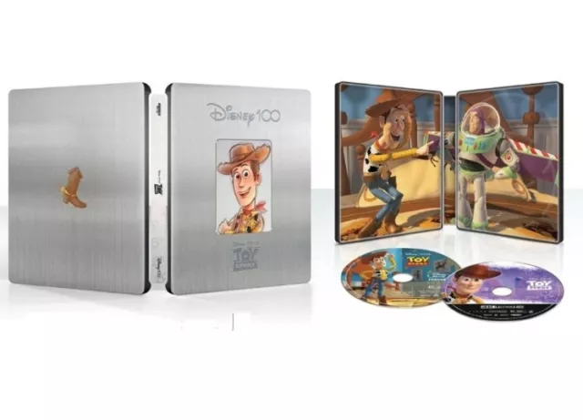 New! Original Toy Story 1 1995 Steelbook 4K Blu-ray Ultra HD Digital Disney 100