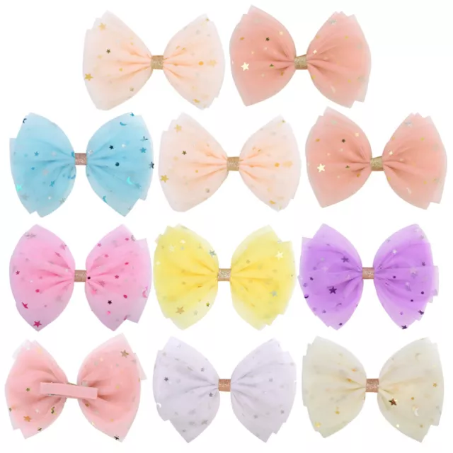 12 Pcs Baby Hair Clips Kids Accessories for Girls Children's Sequin Concise