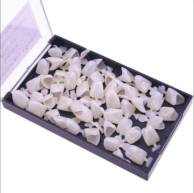 50Pcs Dental Temporary Crown Veneers Anteriors Front Synthetic Resin Teeth .pj