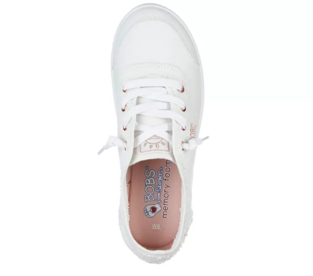 SKECHERS LADIES BOBS B Cute Slip on Sneaker Shoes (White , Size 8.5 ...