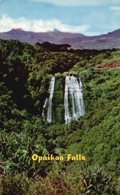 Postcard HI Wailua Kauai Hawaii Opaikaa Falls Posted 1967 Vintage PC H4059