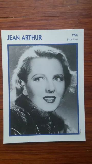 JEAN ARTHUR  fiche cinéma carte lobby card actor movie 1992