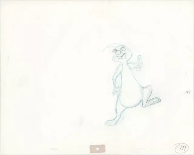 Winnie the Pooh Rabbit Walt Disney Production Animation Cel Drawing b3230