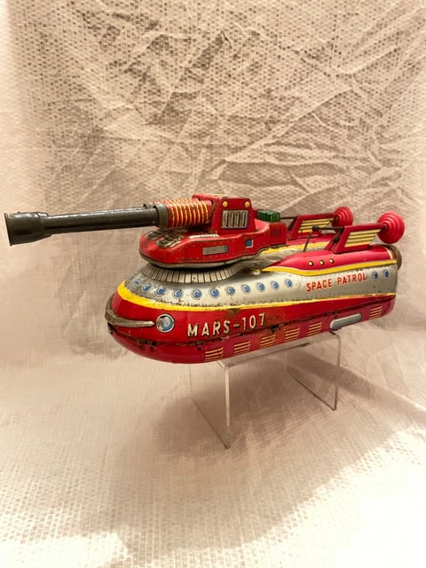 FUSÉE SPACE PATROL Métalmania 70 Vintage TIN TOY Flying Boat MF742