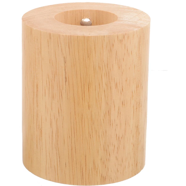 TABLE LAMP BASE Cylinder Rustic Wooden Light Weight LED Portable £13.88