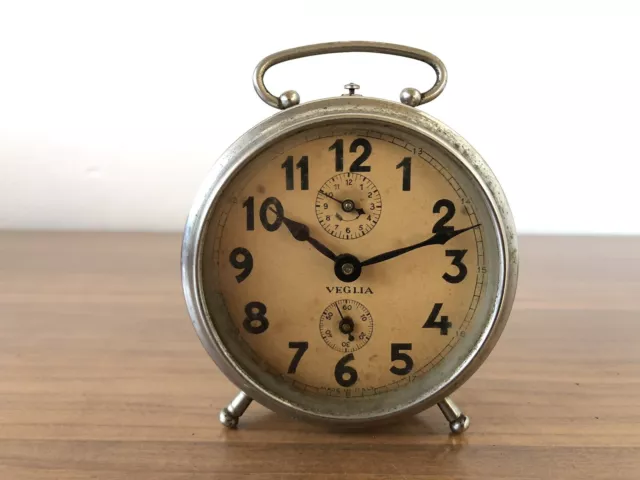 Orologio Sveglia VEGLIA Anni 40/50 Vintage Alarm clock Made in Italy