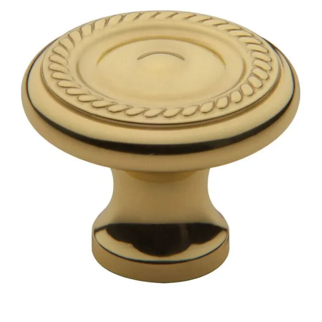 Baldwin 4646-030 Rope Cabinet Knob 1.5" Diameter Polished Brass